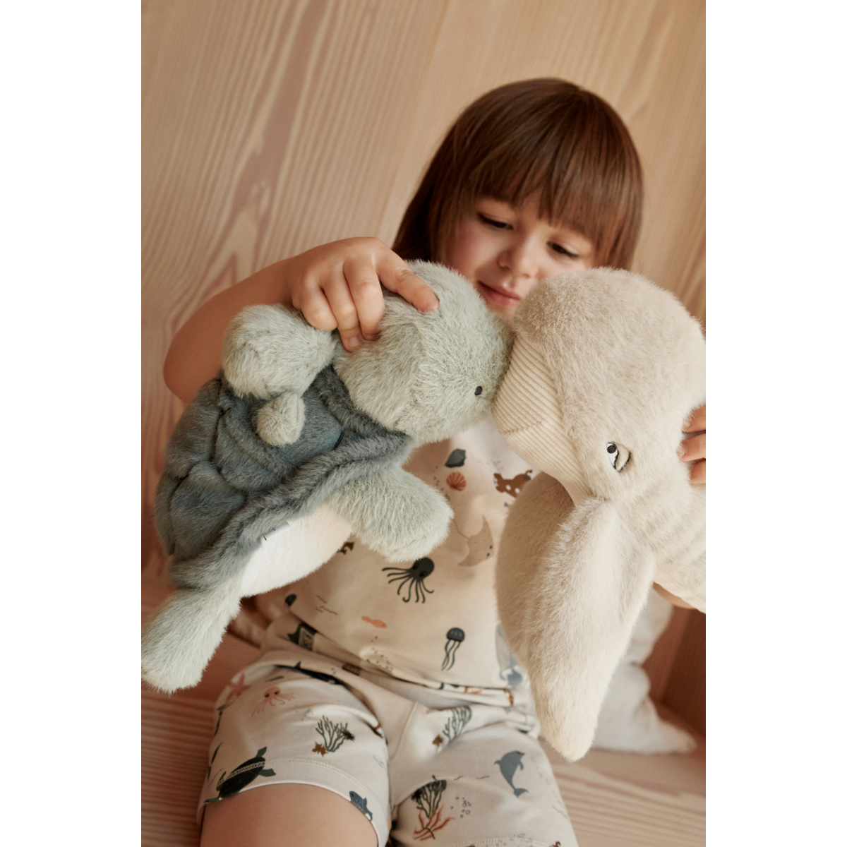 LIEWOOD Ilford Mønstret sæt - Sea creature / Sandy - T-shirt