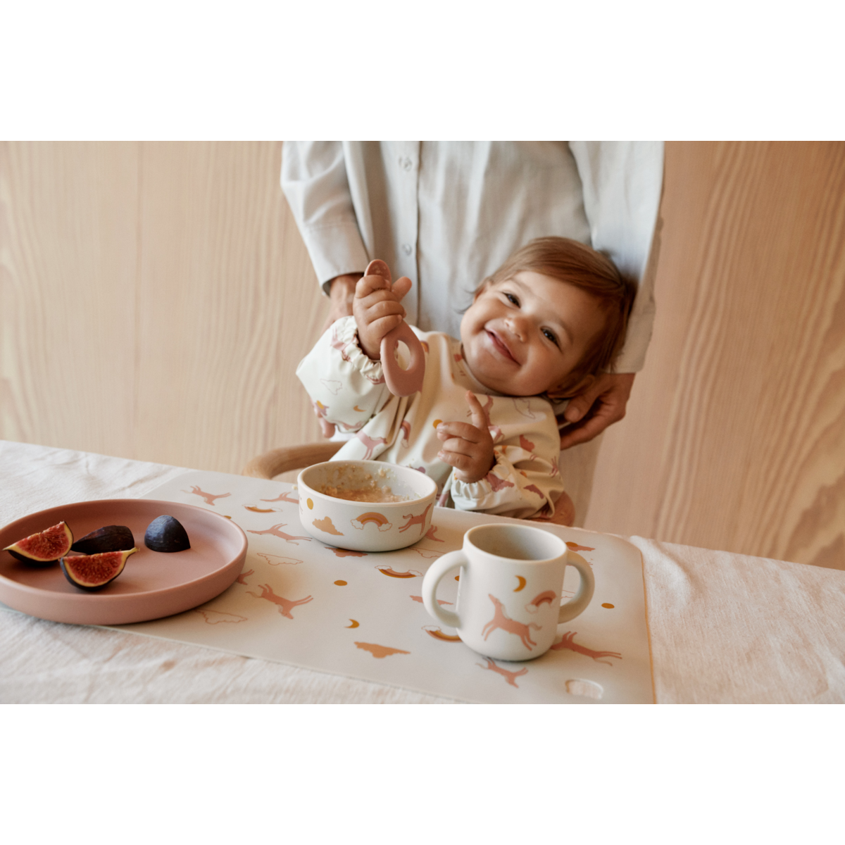 LIEWOOD Merle Hagesmæk med ærmer - Dream / Ecru - Spiseforklæde