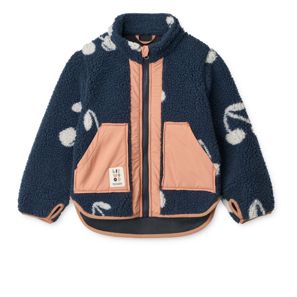 LIEWOOD Noam Fleecejakke - Cherry blossom / Classic navy - Jakker