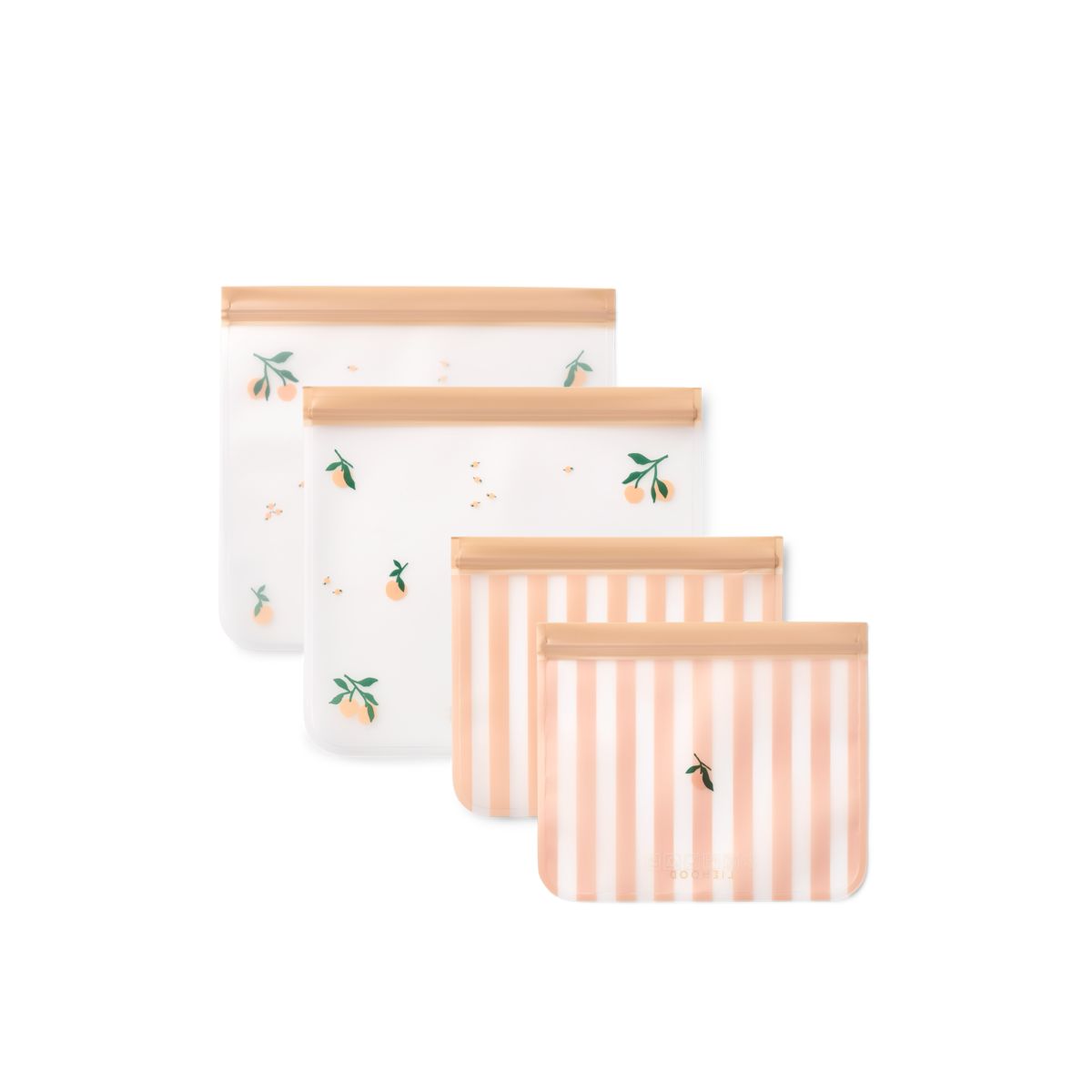 LIEWOOD REBUS Genanvendelige Madposer - Peach / Sea shell - SNACK BAG