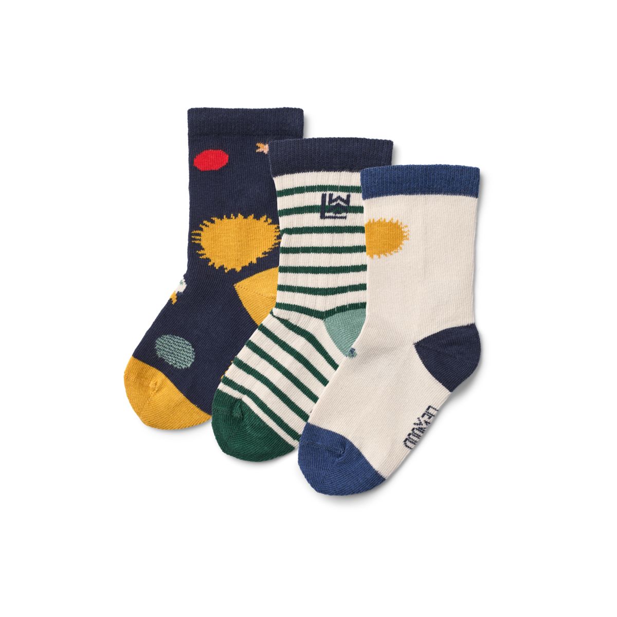 LIEWOOD Silas Strømper 3 par - Universe / Classic navy - Sokker/Strømpebukser