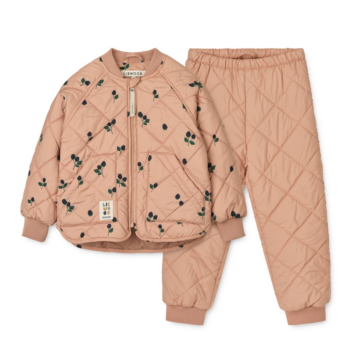 LIEWOOD ZELLA Termosæt - Berry / Pale tuscany / Embroidery - Sæt