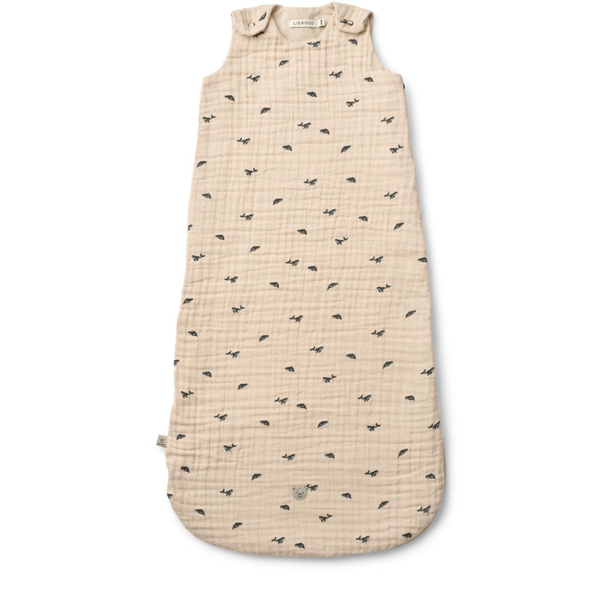 LIEWOOD FLORA Sovepose med Print - Mini whale / Sandy - Sovepose