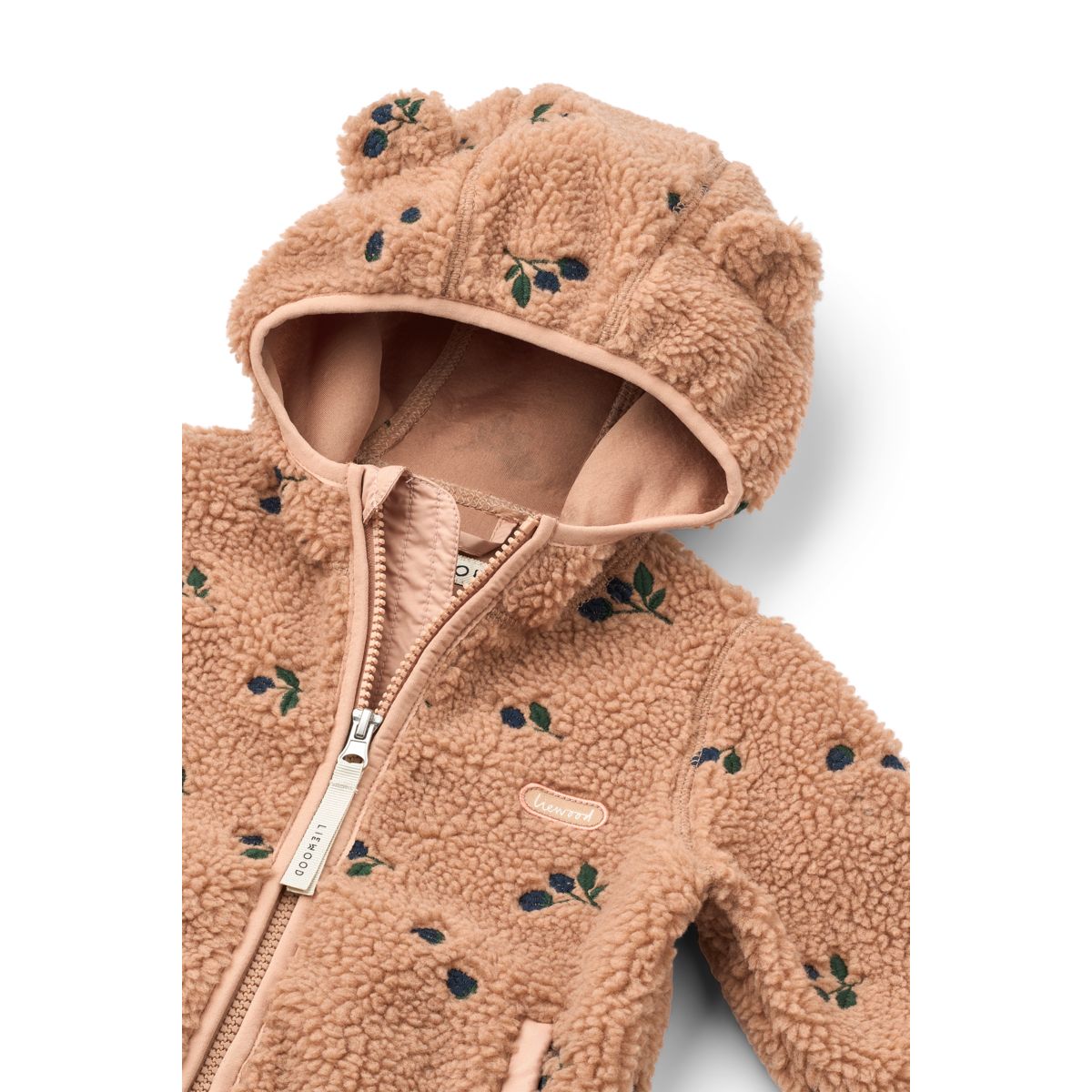 LIEWOOD MARA Fleecejakke Med Ører - Berry / Pale tuscany / Embroidery - Jakker