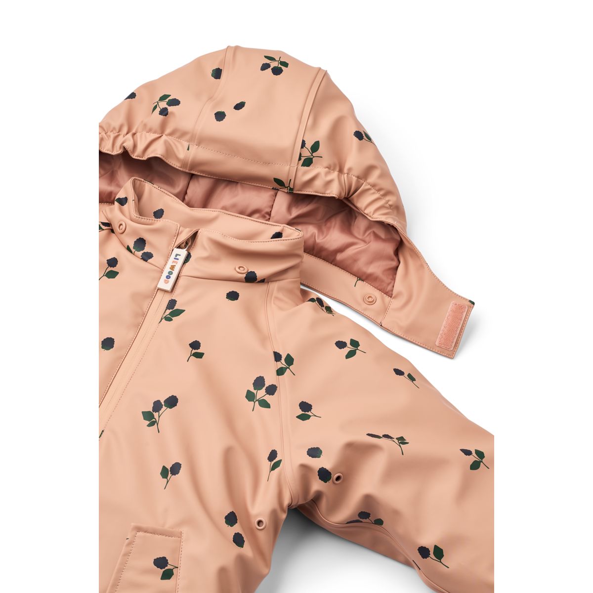 LIEWOOD MADDY PU-regndragt - Berry / Pale tuscany / Embroidery - SUIT