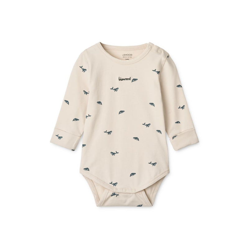 LIEWOOD YANNI Babybody 2 stk - Mini whale / Sandy - Bodystocking