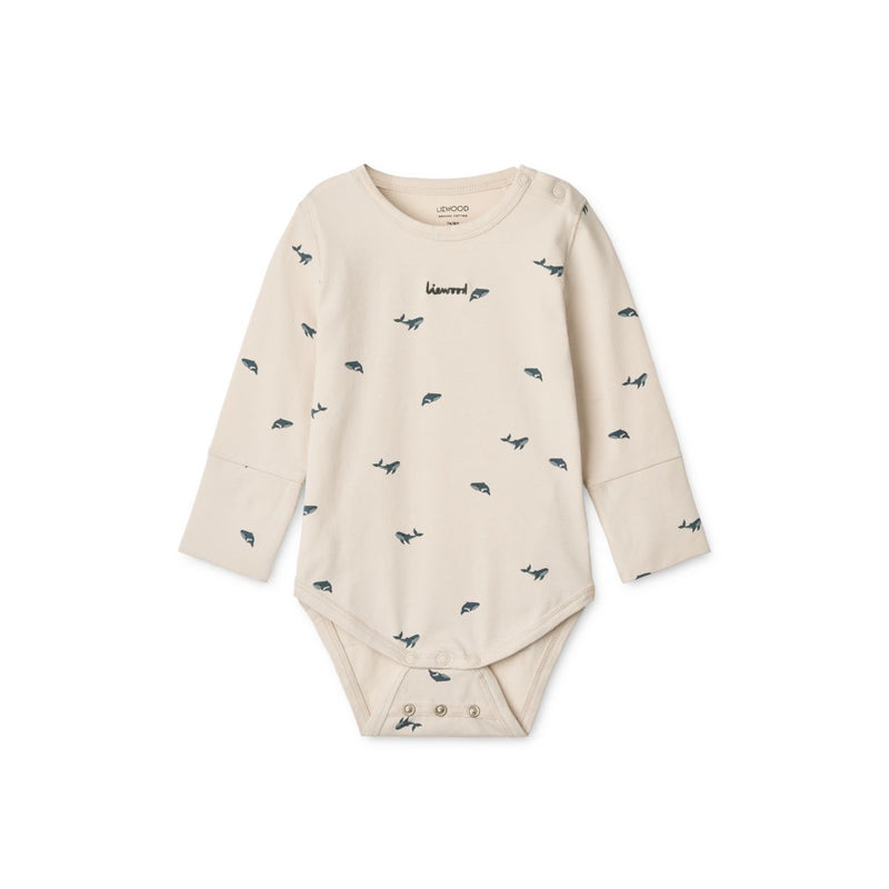 LIEWOOD YANNI Babybody 2 stk - Mini whale / Sandy - Bodystocking