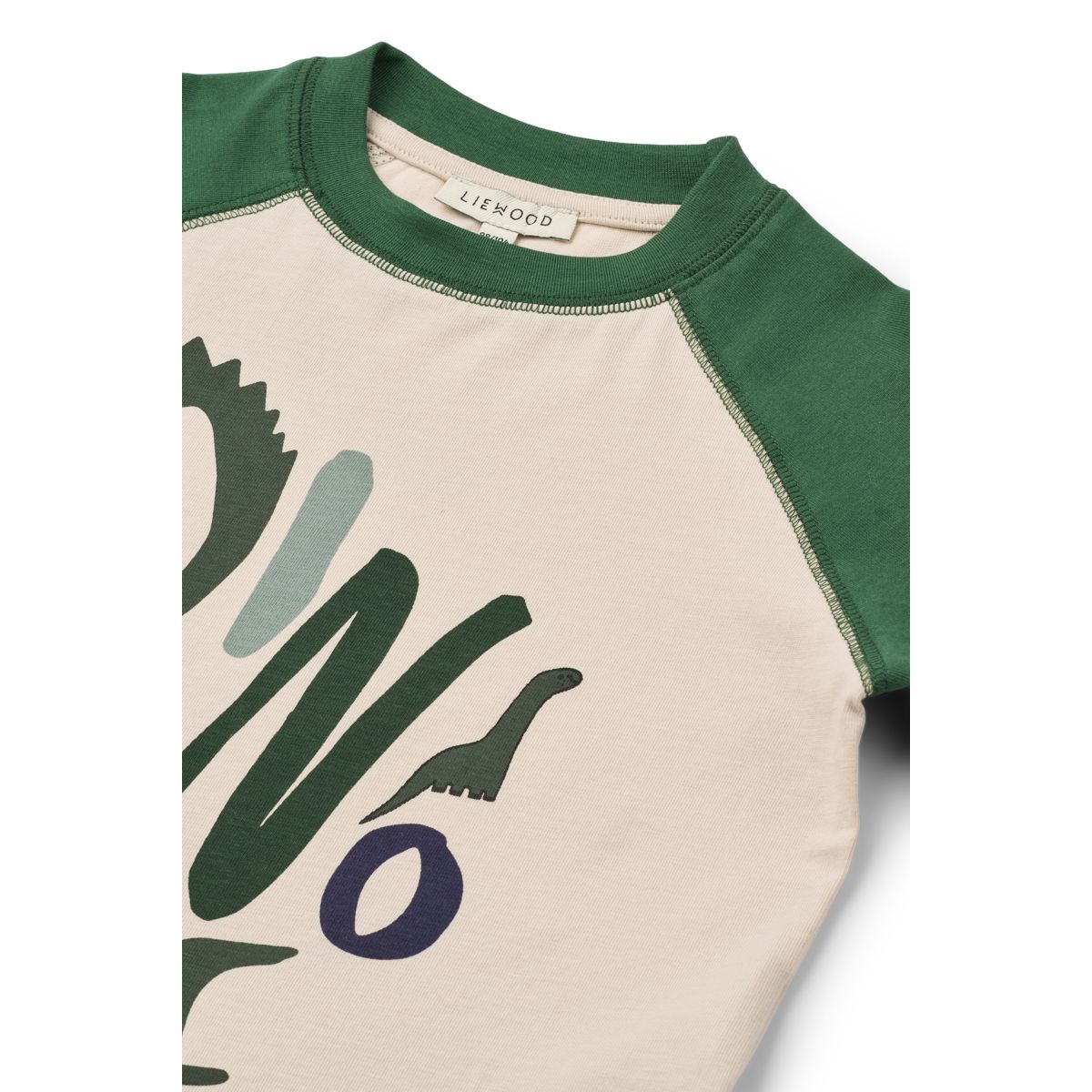 LIEWOOD ELLINGTON Langærmet T-shirt - Dinomite / Garden green / Sandy - T-shirt