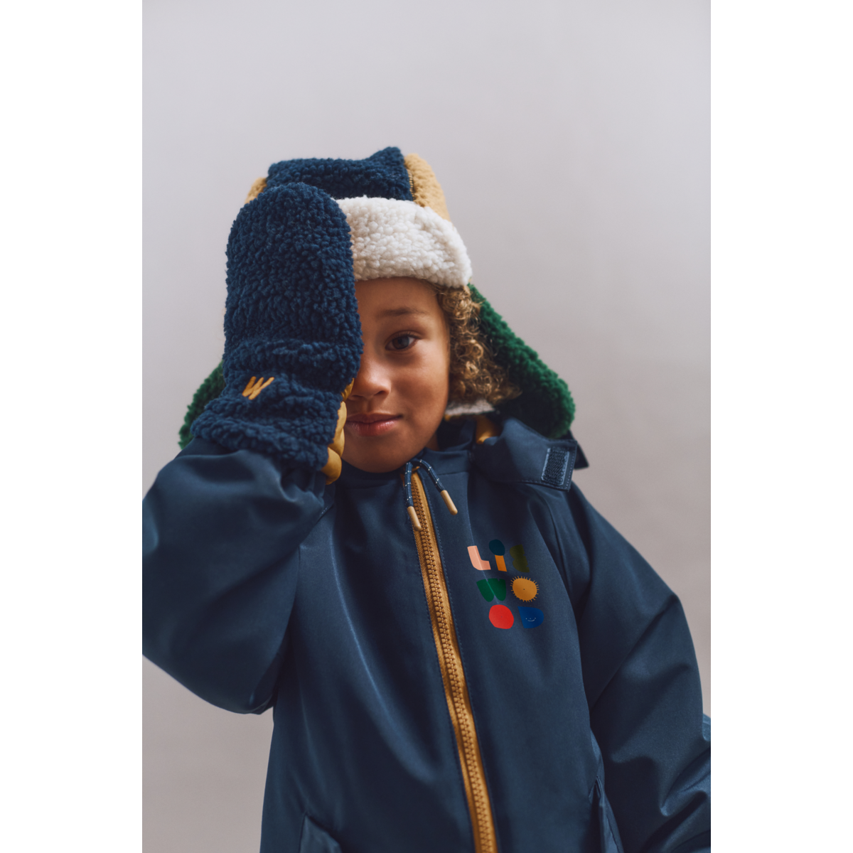 LIEWOOD Grethe Fleecehandsker - Classic navy multi mix - Handsker