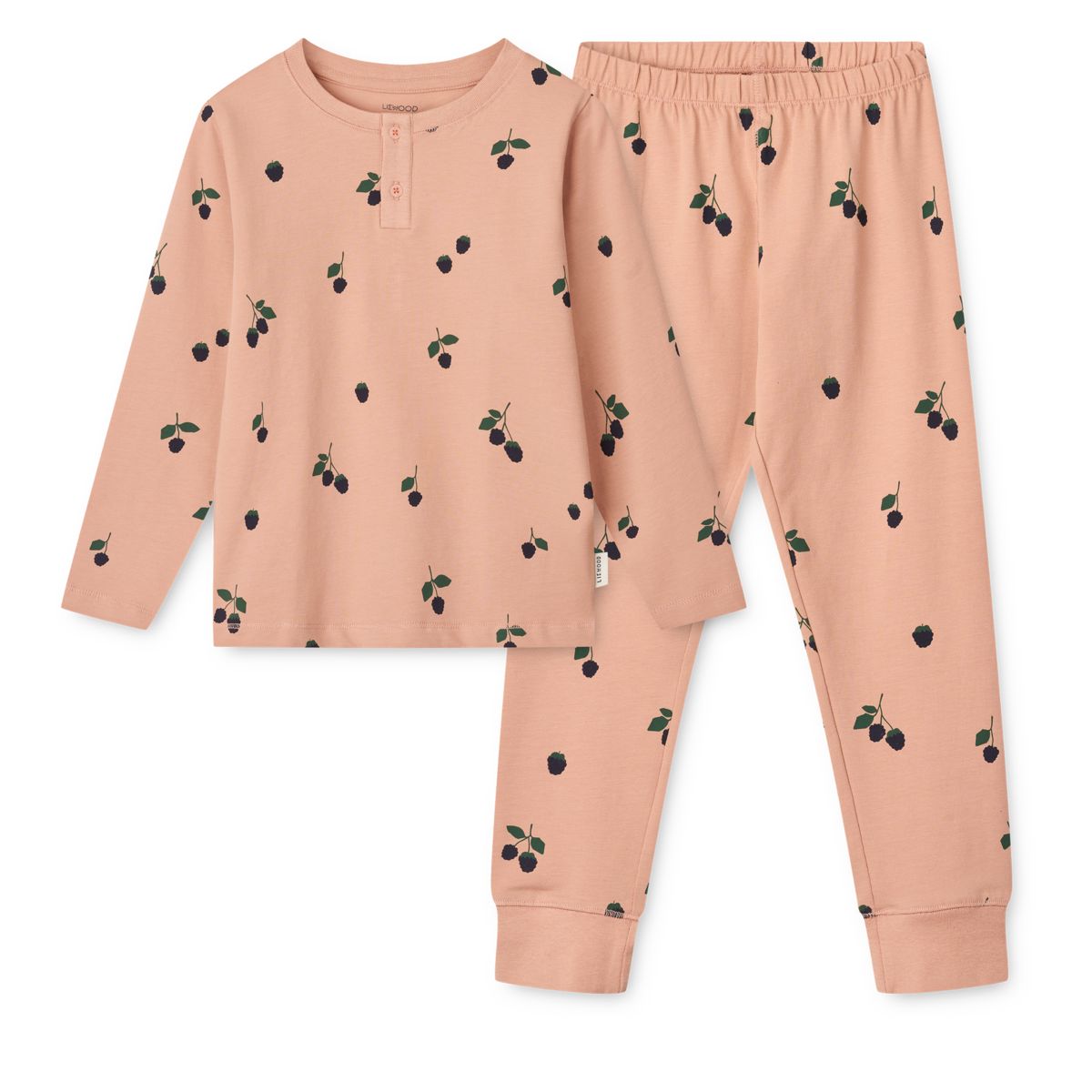 LIEWOOD WILHELM Mønstret Pyjamas - Mini Berry / Pale tuscany - Pyjamassæt