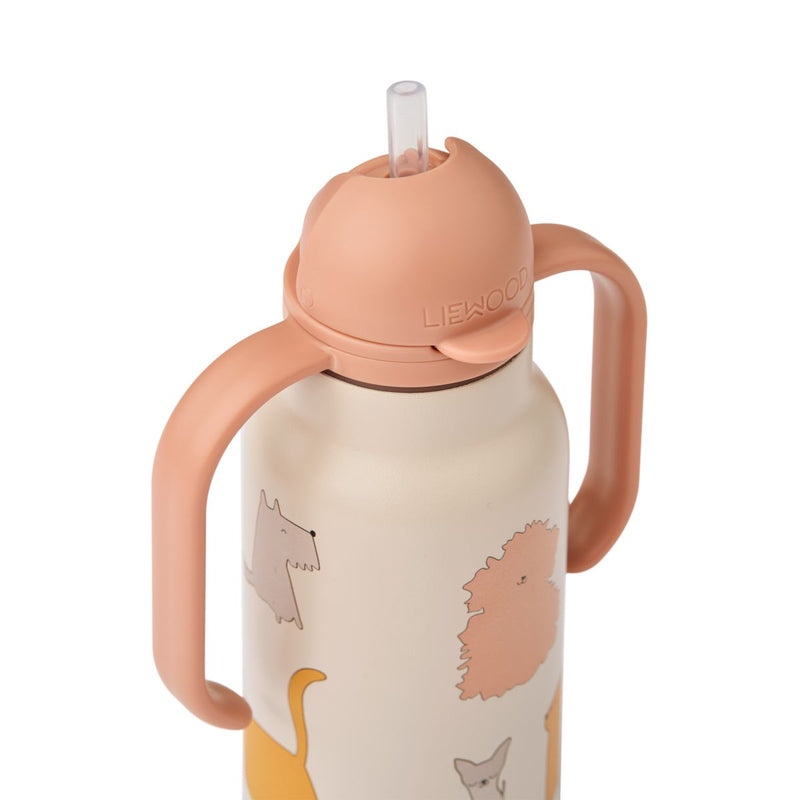 LIEWOOD Kimmie Vandflaske 250 Ml - Cats and Dogs / Sandy - Vandflaske