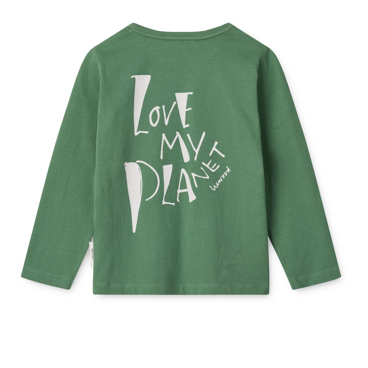 LIEWOOD APIA Langærmet T-shirt - Love my planet / Dusty ivy multi mix - T-shirt