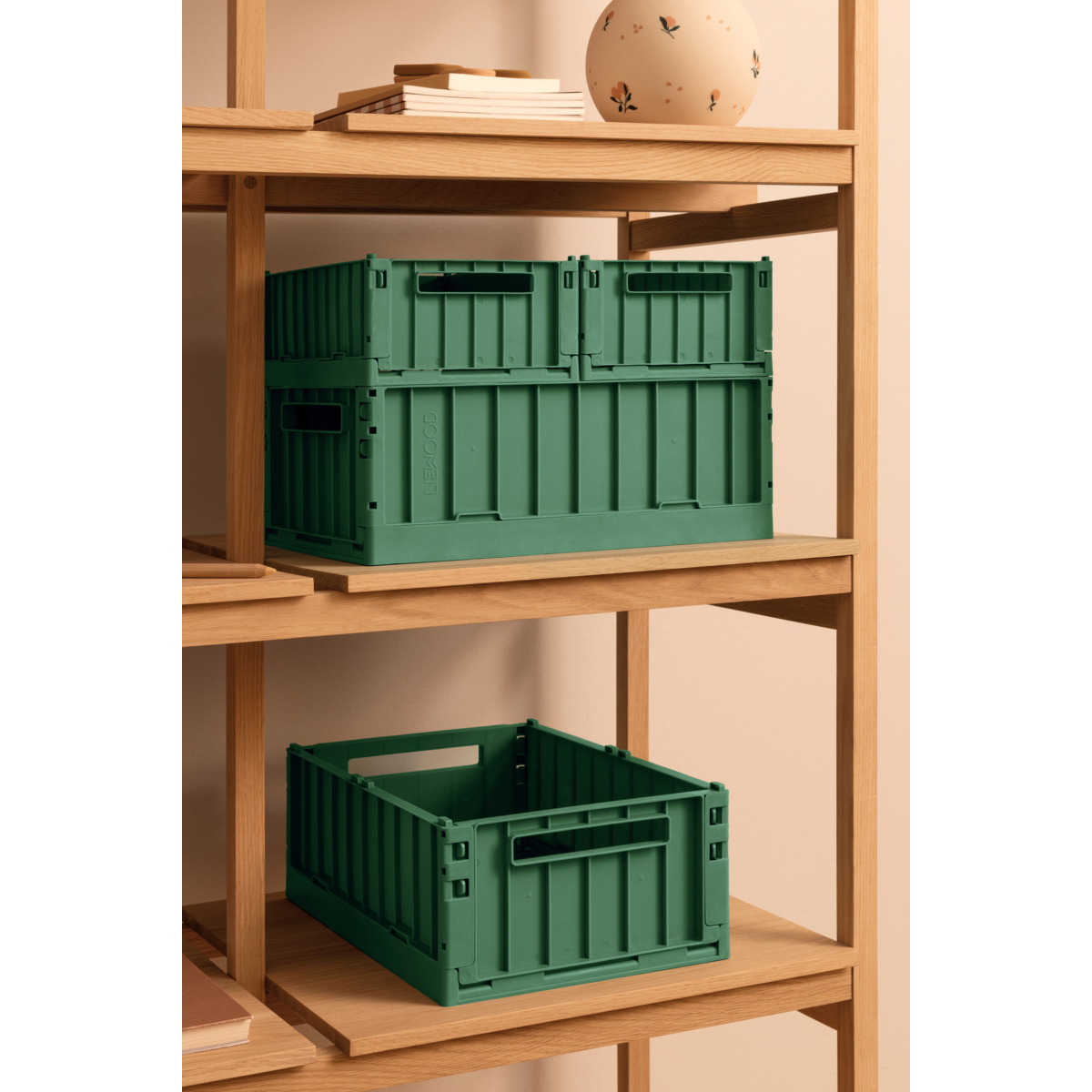 LIEWOOD Weston mellem opbevaringskasse 2-pak - Dusty ivy - Opbevaringskasser