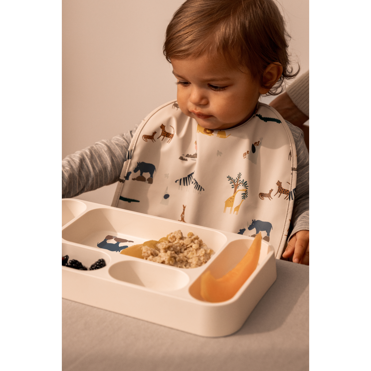 LIEWOOD MOSU Inddelt Tallerken - Peach / Sea shell - Tallerken