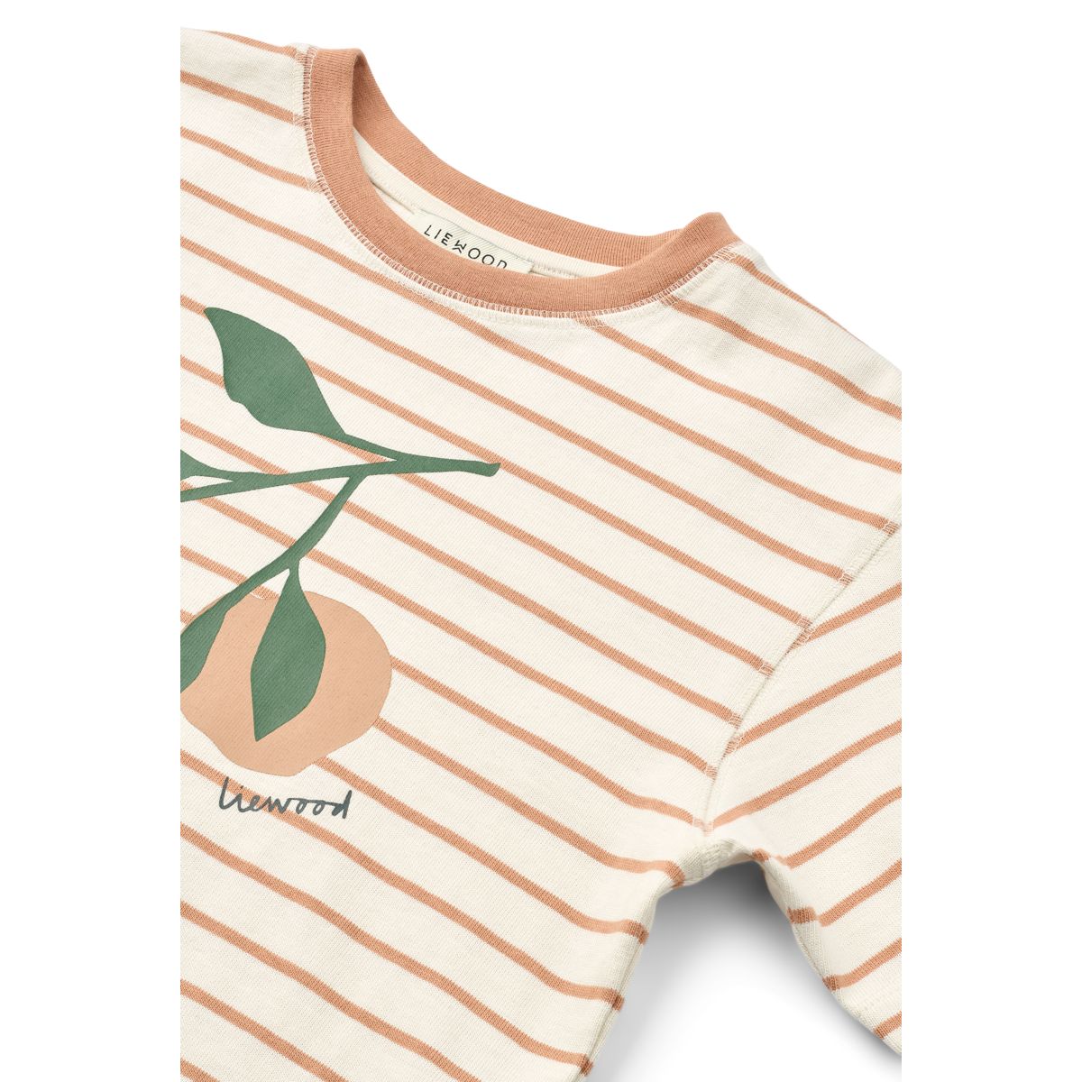 LIEWOOD Tyler Stribet T-shirt - Peach / Stripe tuscany rose / creme de la creme - T-shirt