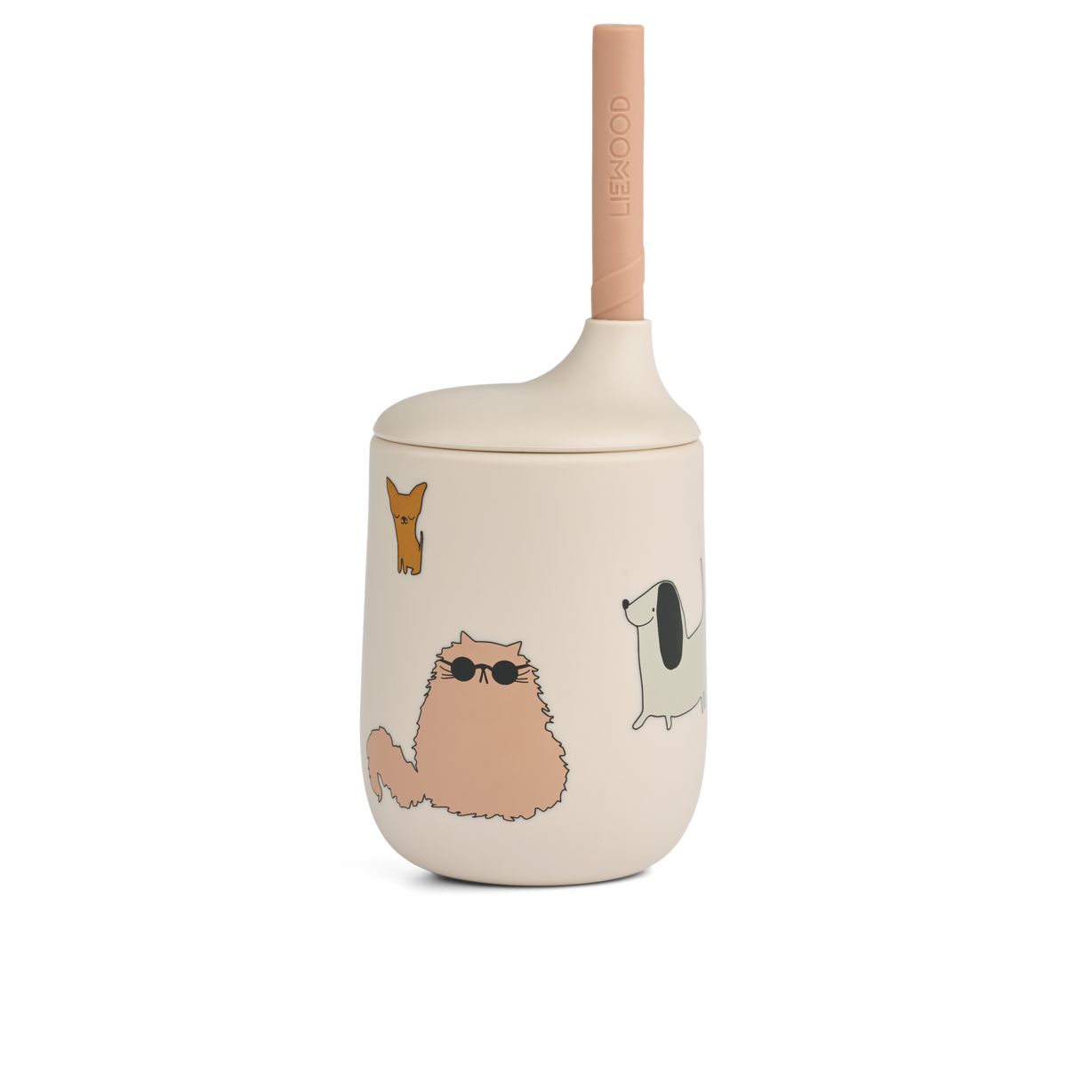 Liewood ELLIS Large Sippy Cup - Cats and Dogs / Sandy - CUP