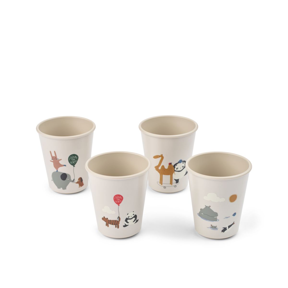 Liewood Lana Cup 4-Pack - Around the world / Sandy - CUP