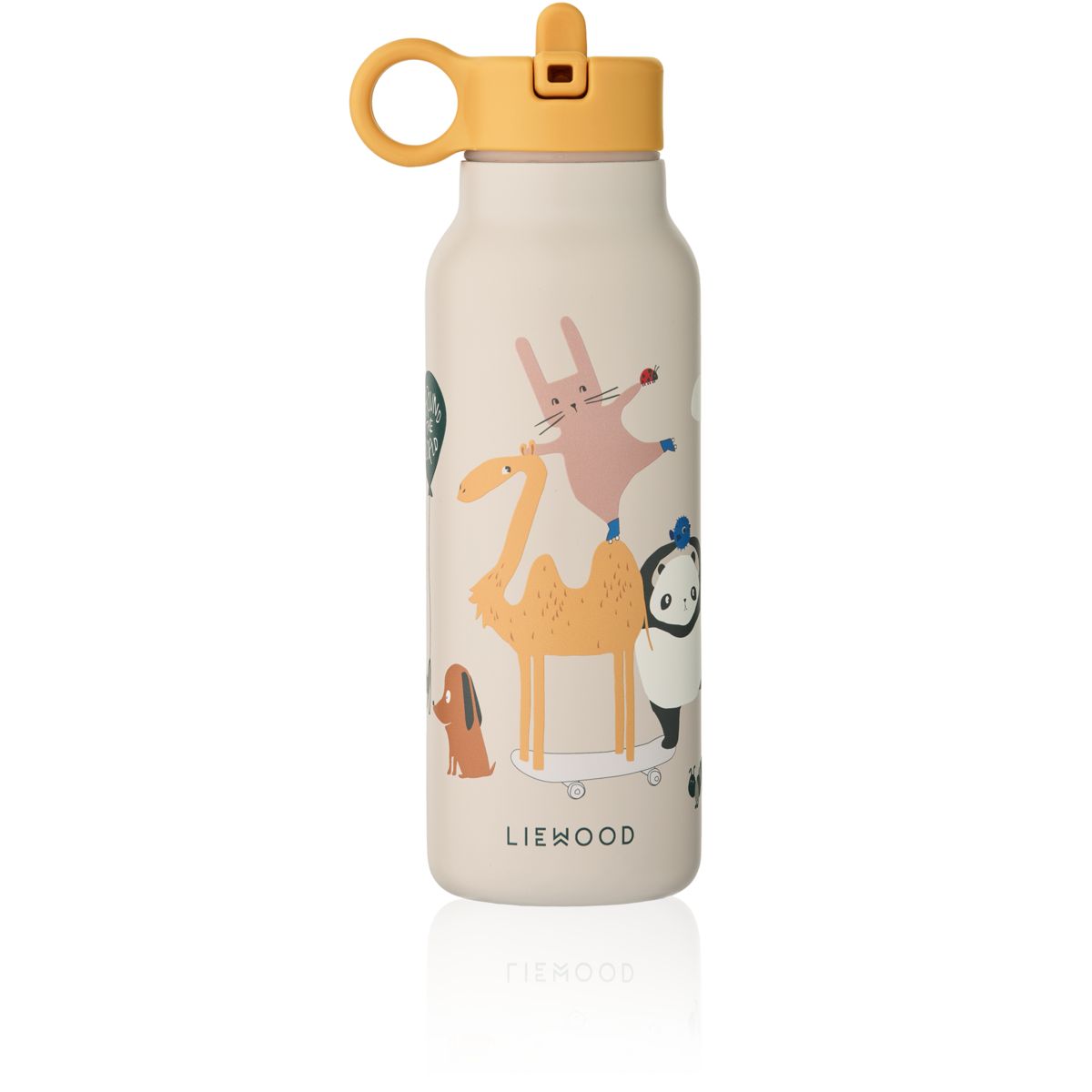 Liewood Falk Water Bottle 350 ml - Around the world / Sandy - WATER BOTTLE