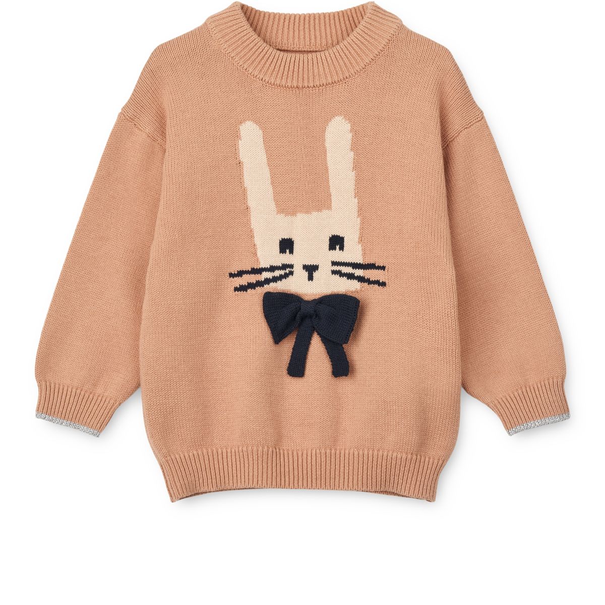 ORLANE Broderet Striktrøje - Rabbit / Pale tuscany