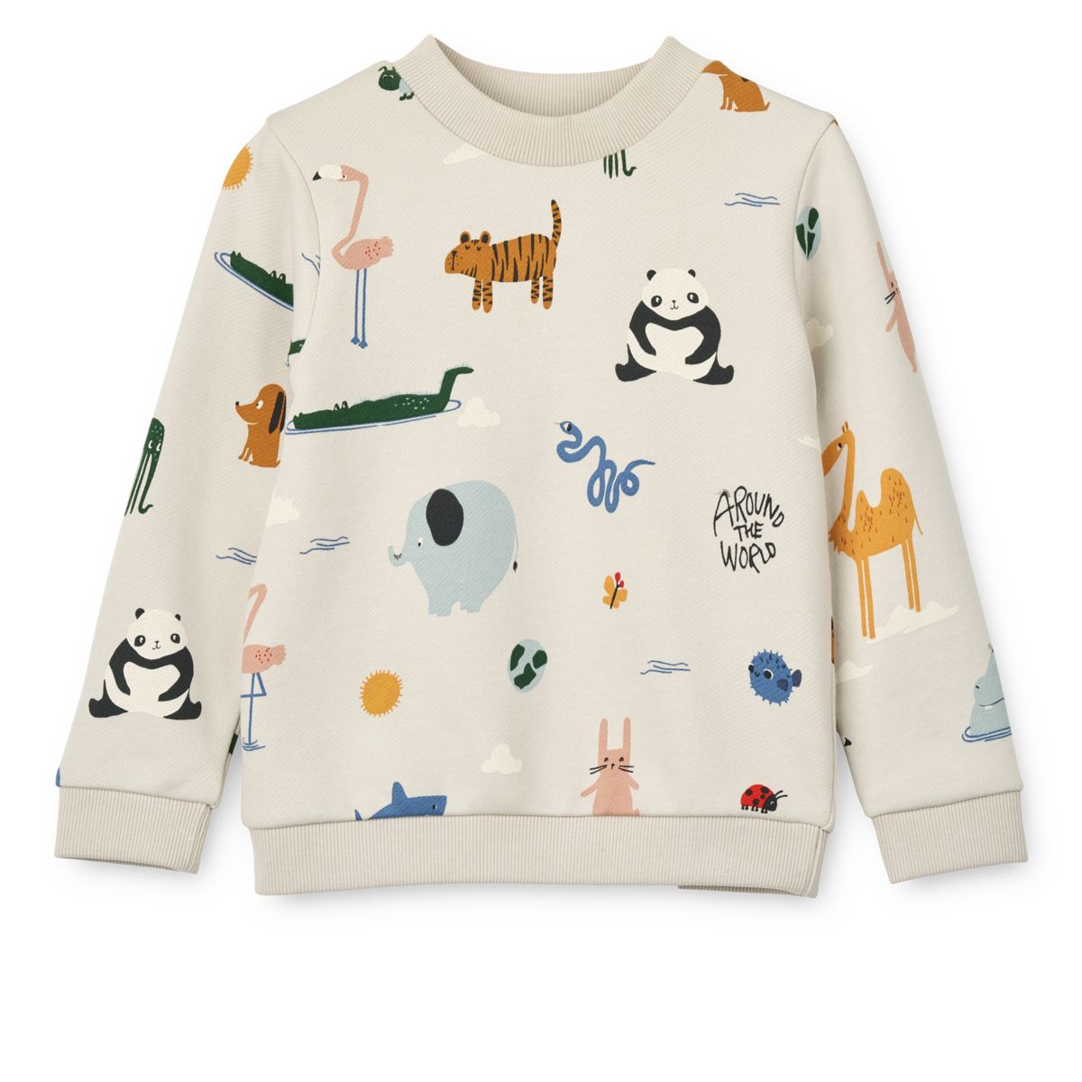 THORA Sweatshirt med print - Around the world / Sandy