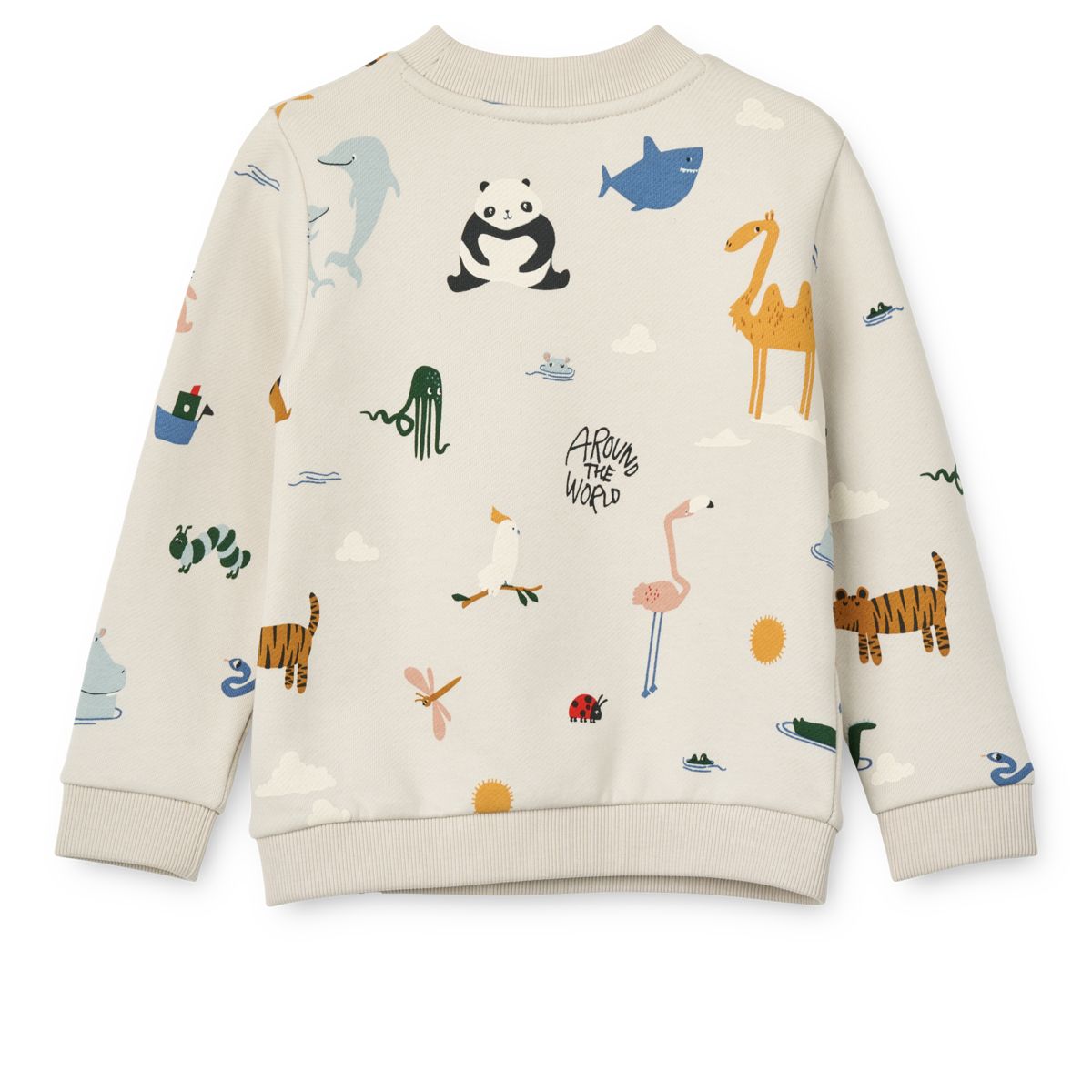 THORA Sweatshirt med print - Around the world / Sandy