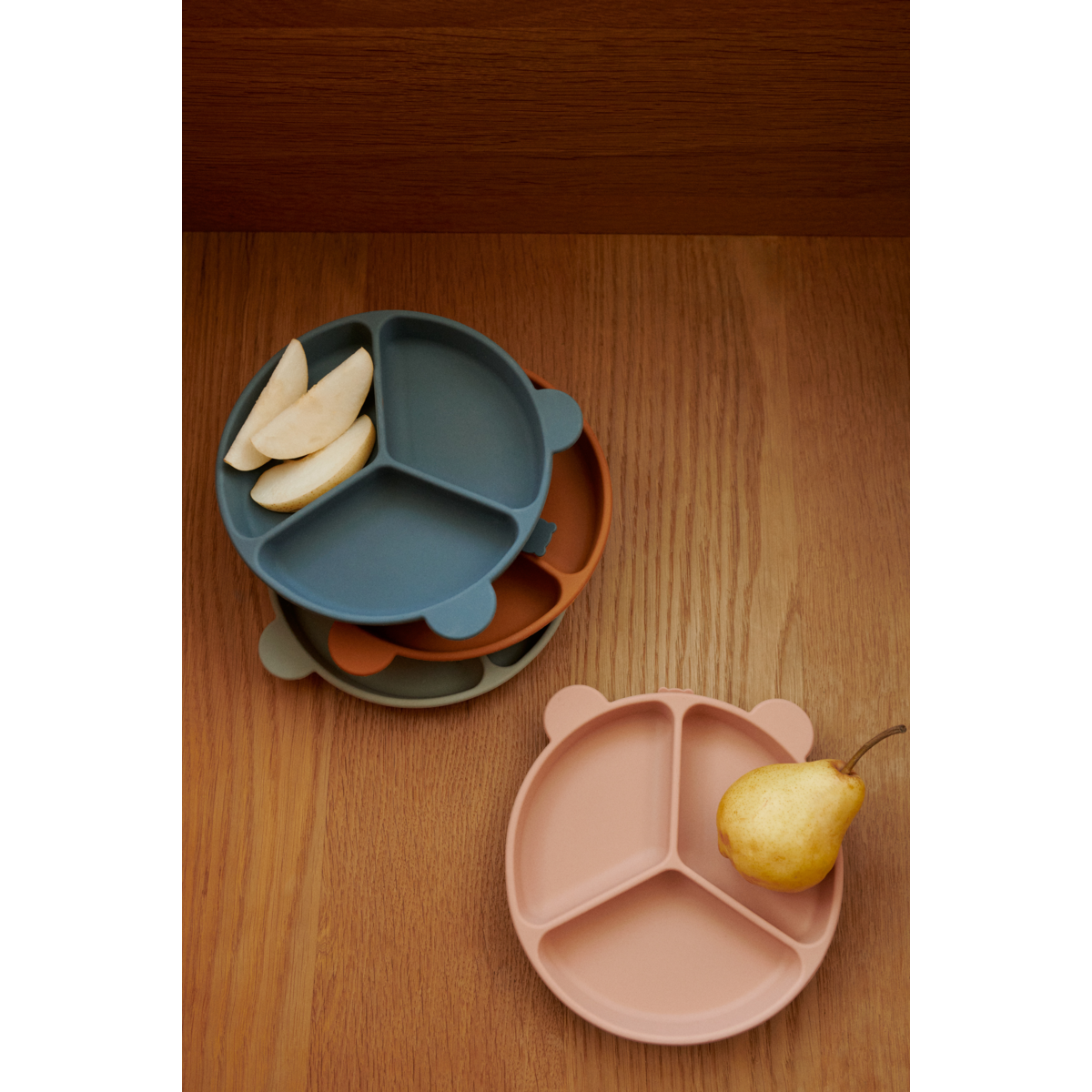 LIEWOOD Stacy Skridsikker Tallerken 2-Pak - Mustard / tuscany rose mix - Tallerken