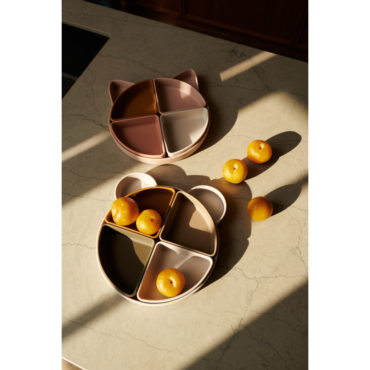 LIEWOOD Arne ruminddelt tallerken - Cat rose multi mix - Tallerken