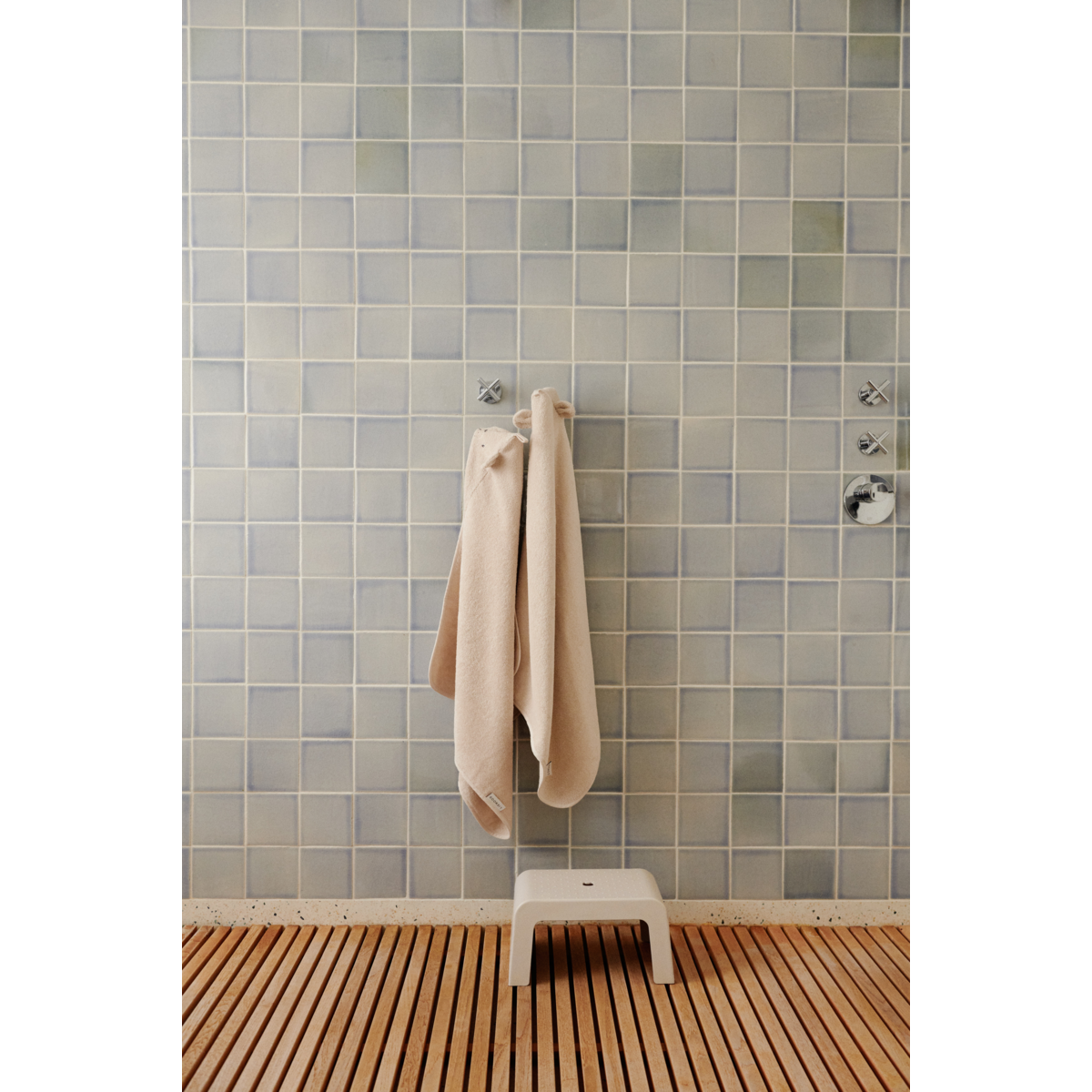 LIEWOOD ALBERT Babyhåndklæde Med Hætte - Sandy - Håndklæder / Vaskeklude