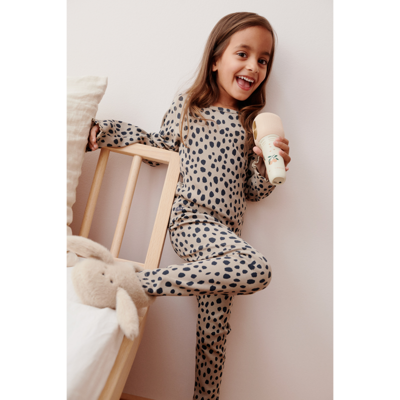 LIEWOOD NIEVE Ribbet Langærmet T-shirt - Leo spots / Mist - T-shirt