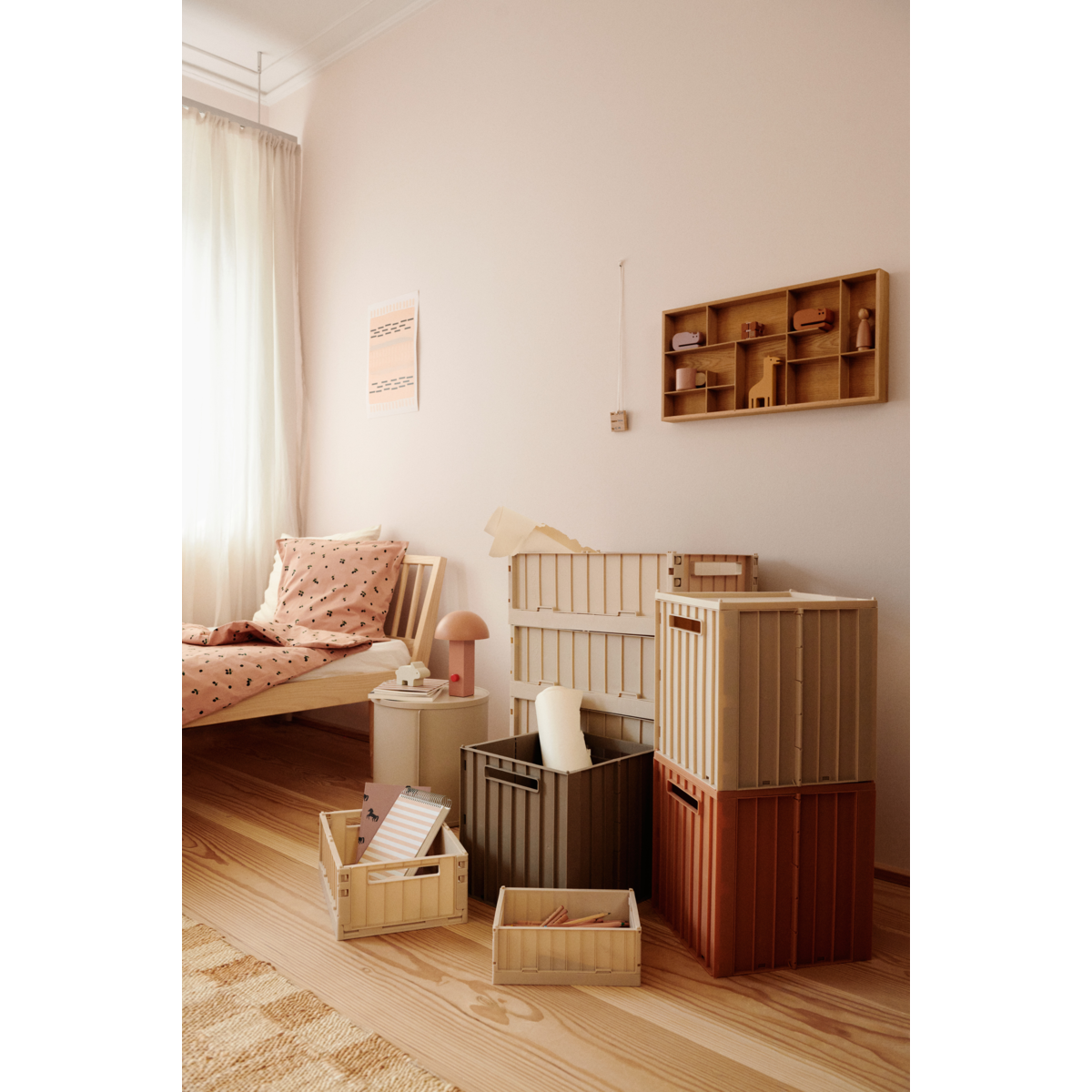 LIEWOOD ELIJAH Opbevaringsboks med låg - Sandy - Opbevaringskasser