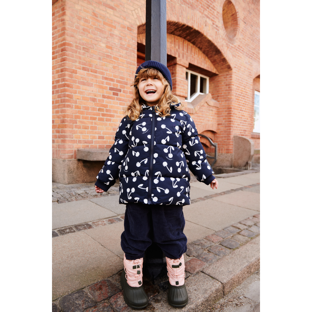 LIEWOOD ANEMONE Lang Jakke - Cherry blossom / Classic navy - Jakker