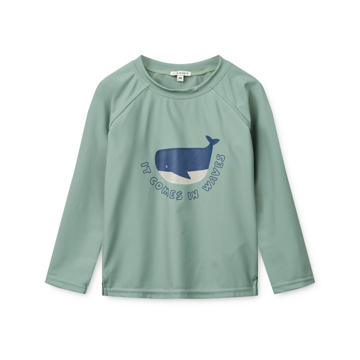 Liewood Noah long-sleeved swim tee - It comes in waves / Peppermint - SWIM TEE