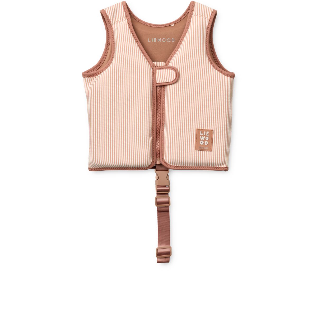 DOVE Badevest i bæk-og-bølge - Y/D stripe Pale tuscany / Creme de la creme