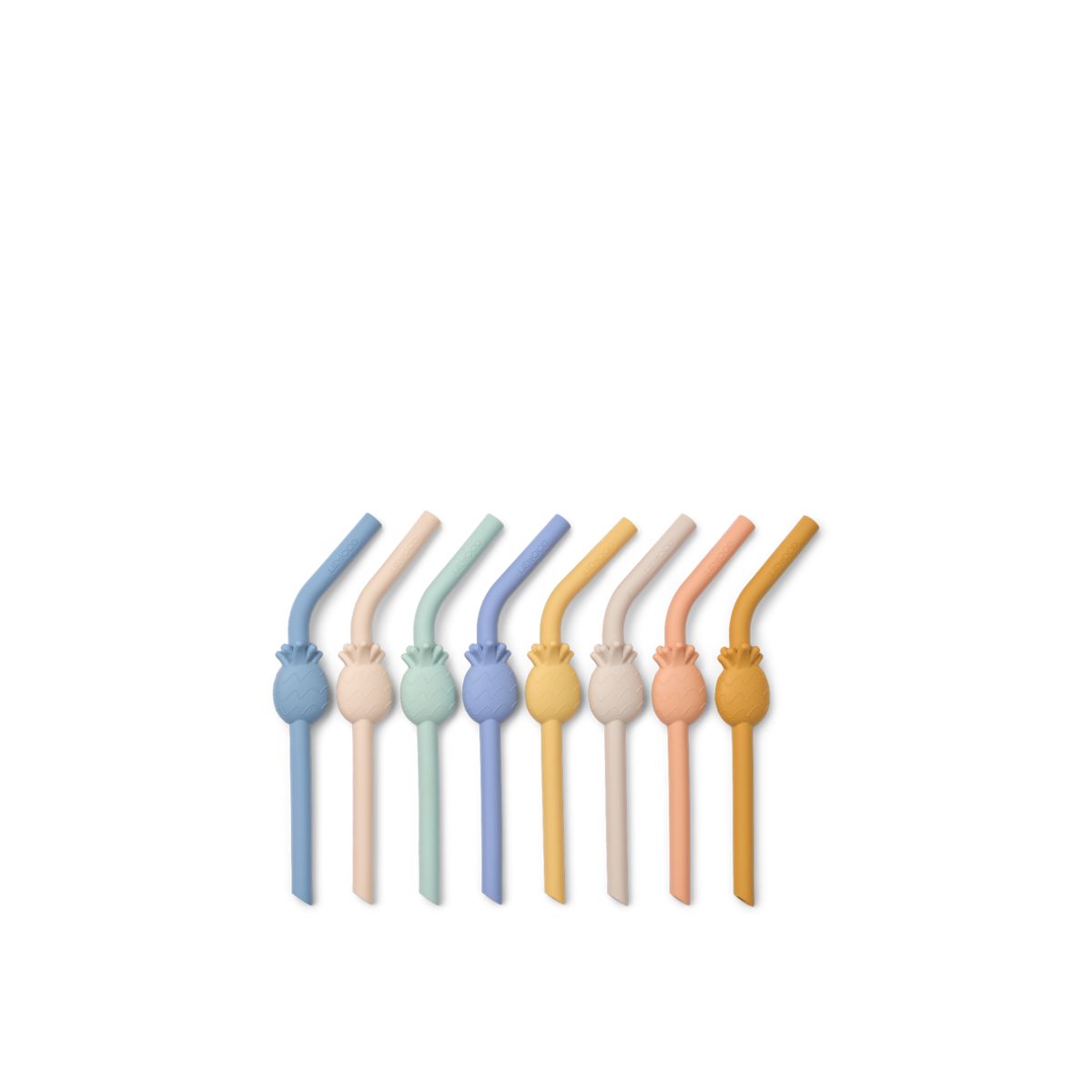 Liewood Carlson pineapple straws 8-pack - Sandy multi mix - STRAW