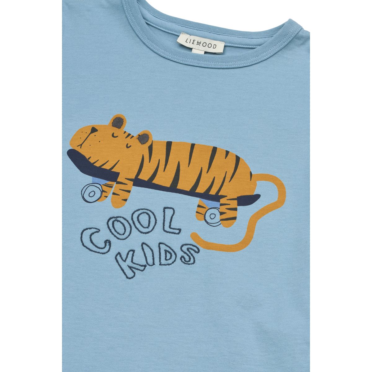 Liewood Apia short-sleeve t-shirt - Tiger / Beach blue - TSHIRT