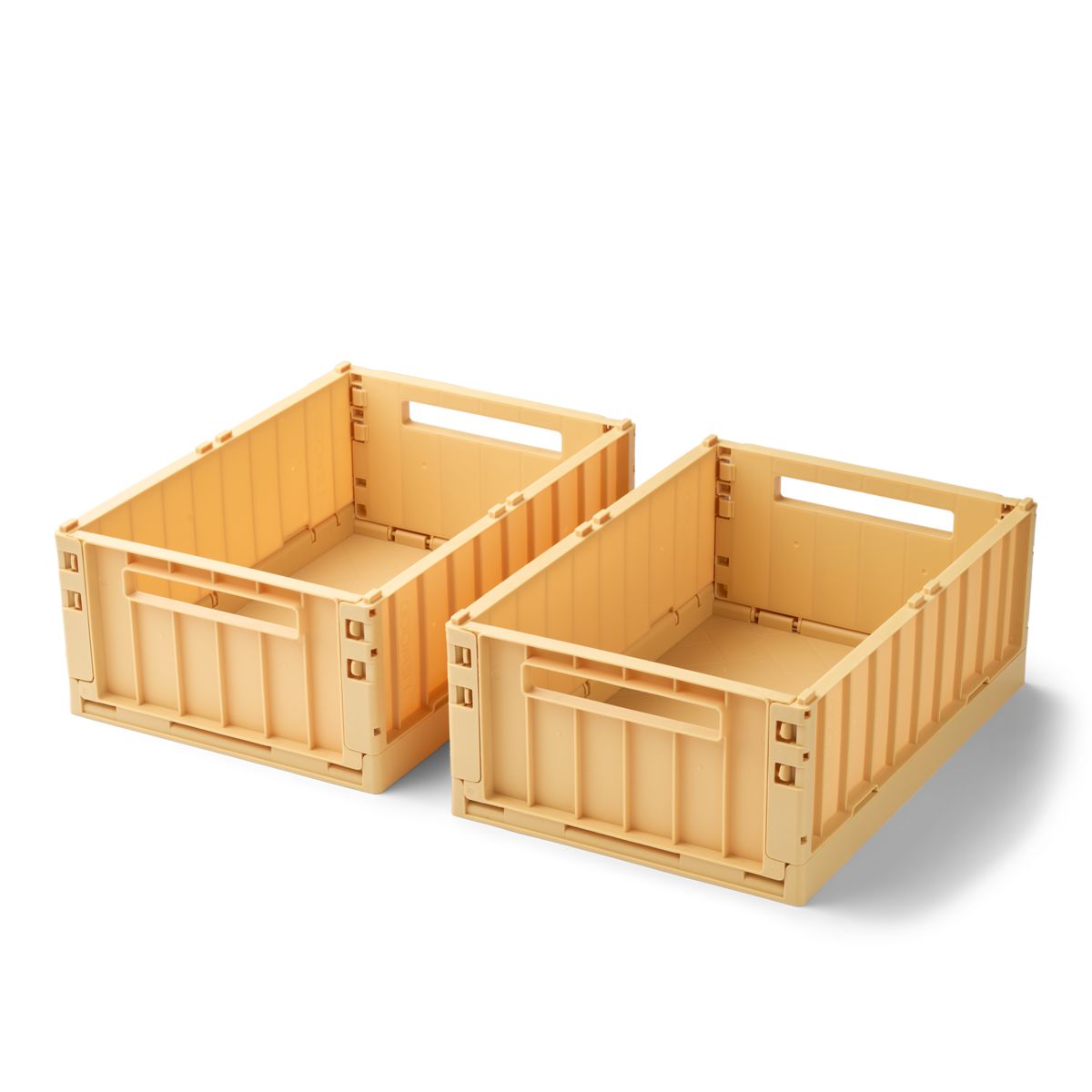 LIEWOOD Weston mellem opbevaringskasse 2-pak - Lemon yellow - Opbevaringskasser