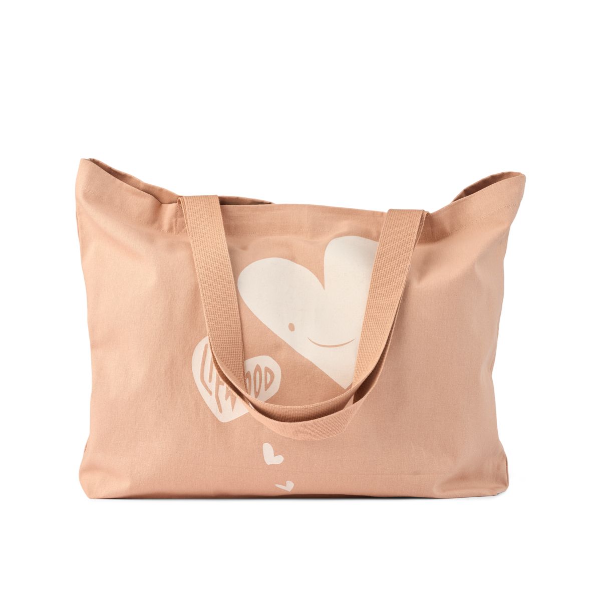 LIEWOOD Stor mulepose - Hearts / Pale tuscany - Stofnet