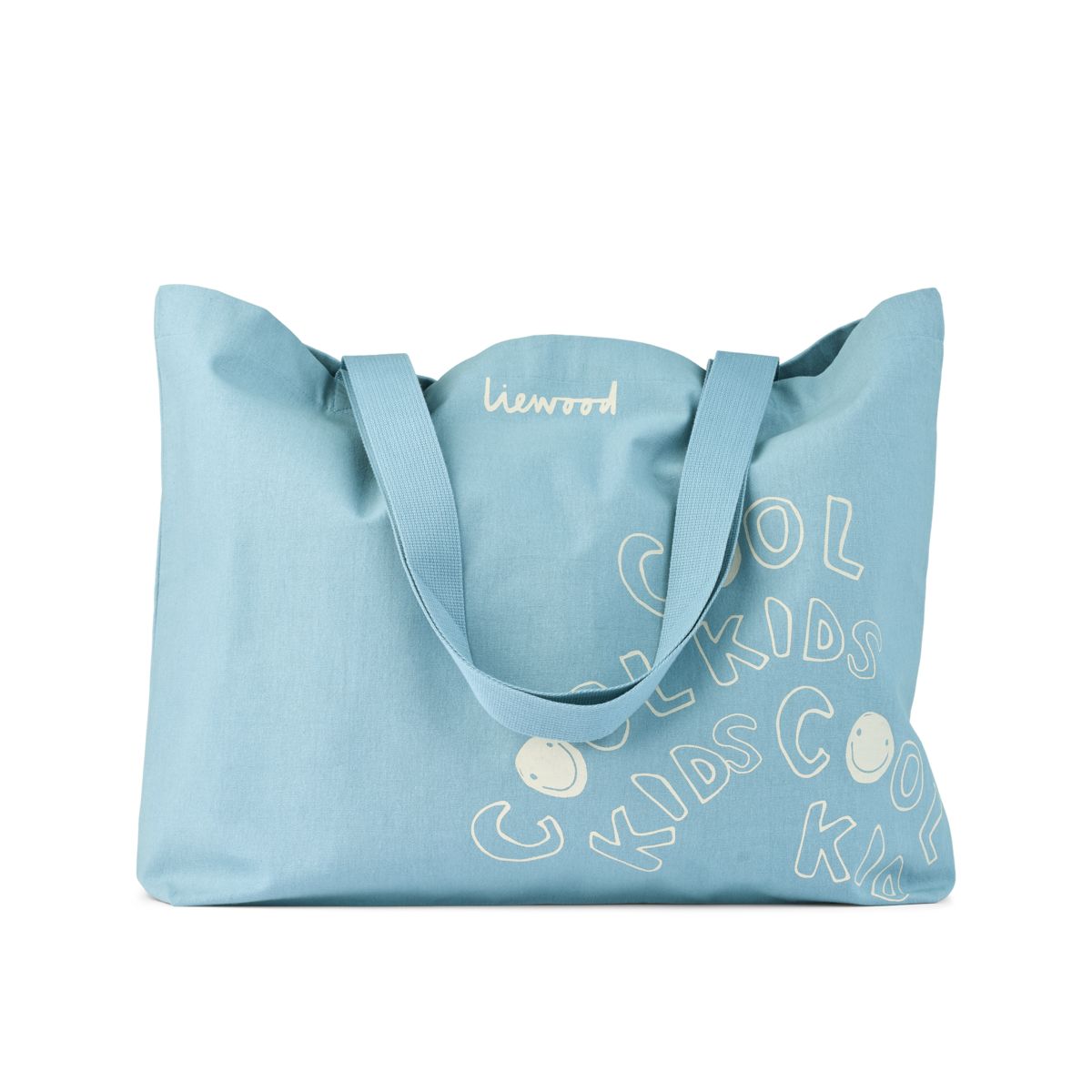 LIEWOOD Stor mulepose - Cool kids / Beach blue - Stofnet