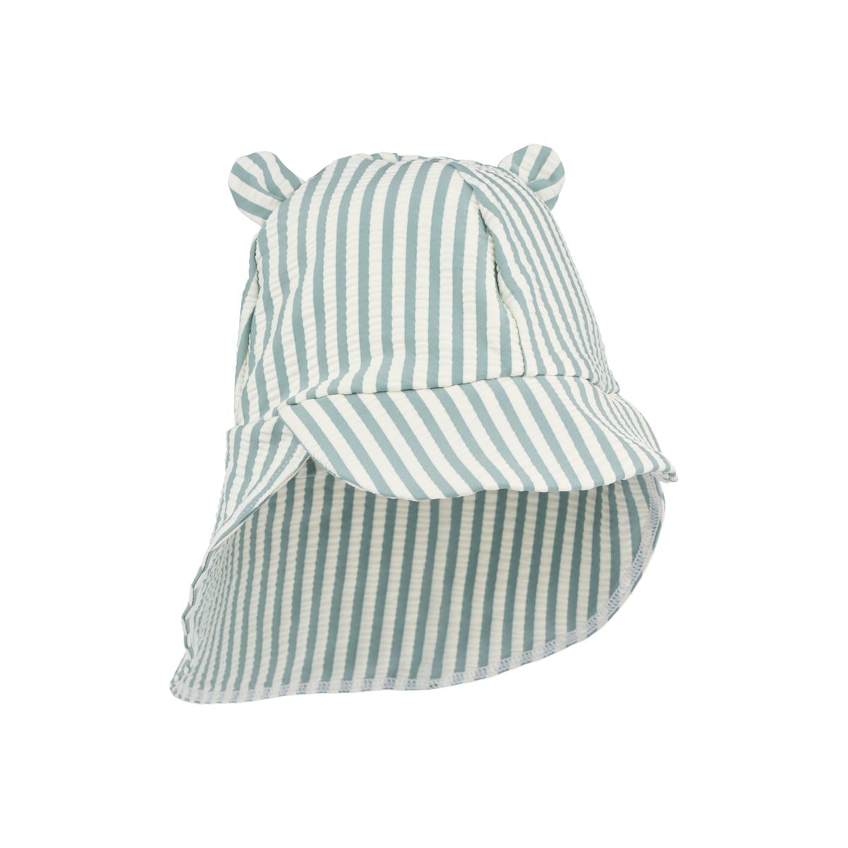 Liewood Senia seersucker swim hat - Peppermint / Sandy - SWIM HAT