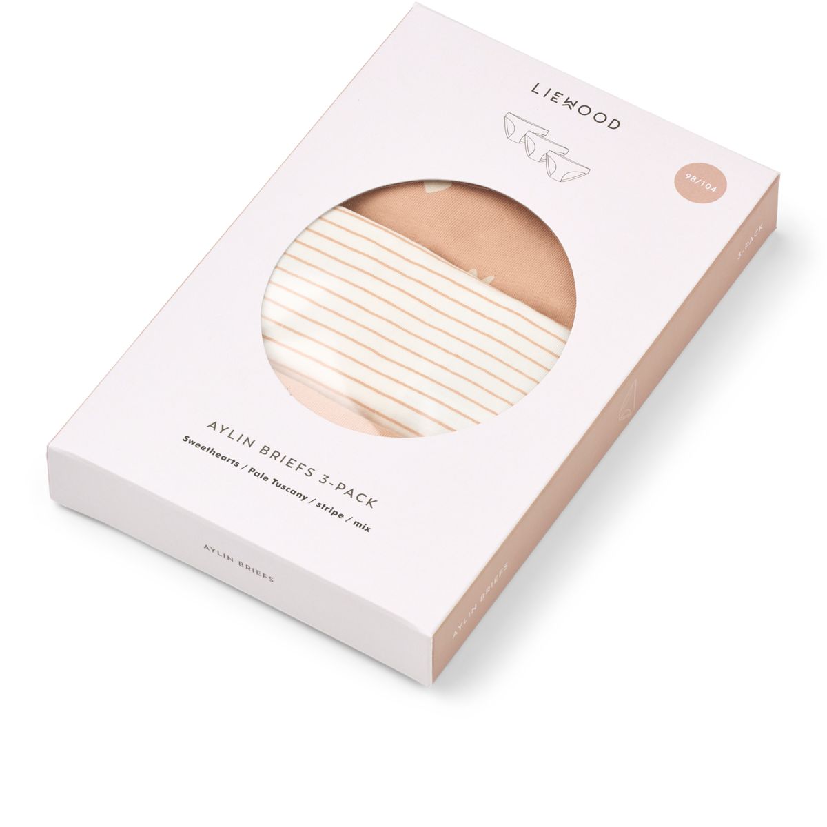 LIEWOOD AYLIN underbukser 3 stk - Sweethearts / Pale tuscany / stripe / heart / mix - Trusser