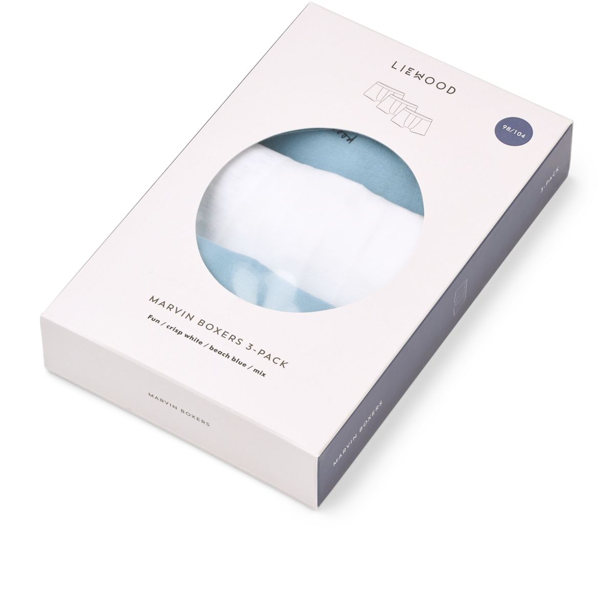 LIEWOOD MARVIN Boxershorts 3 par - Fun / Crisp white / beach blue / mix - Boxershorts
