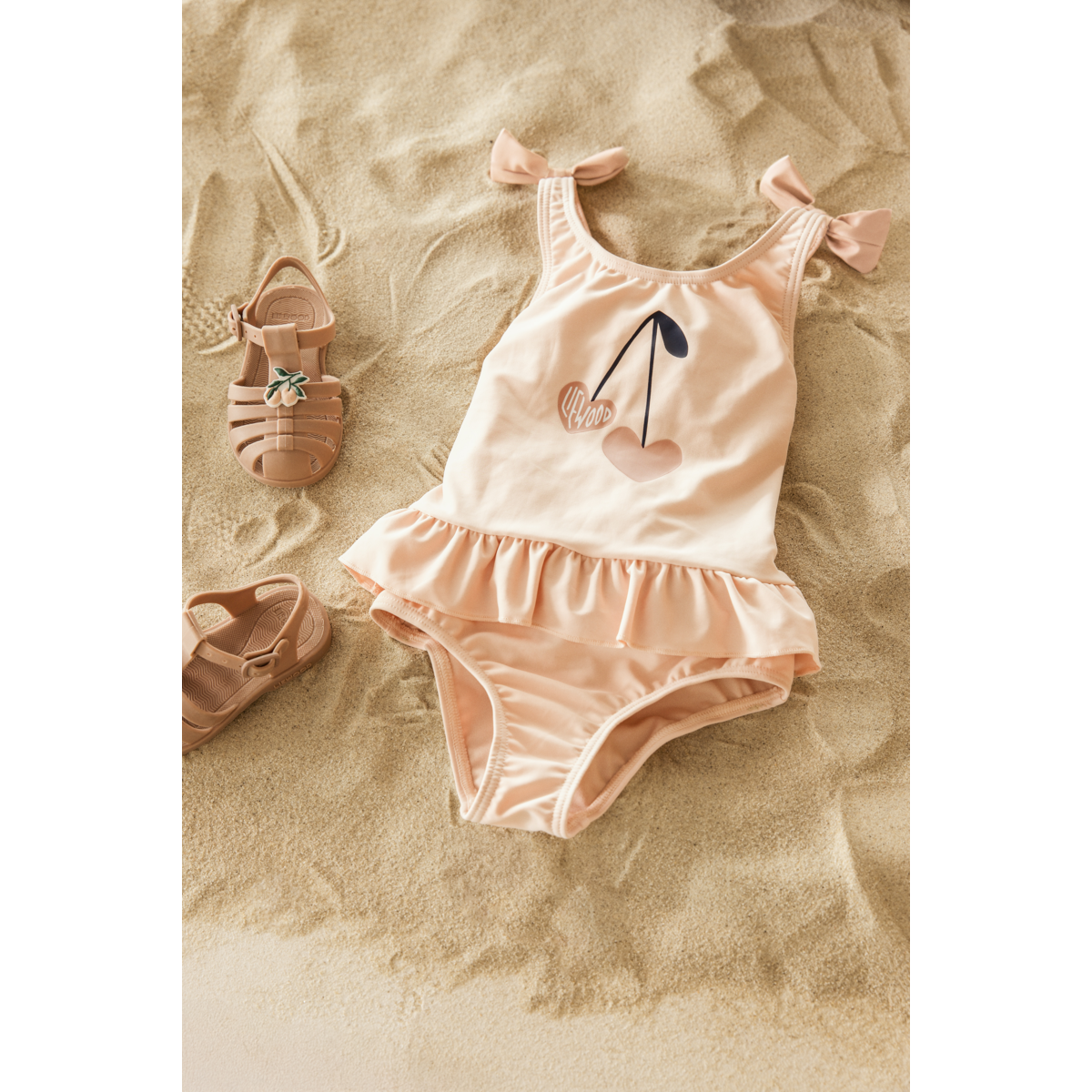 AMARA Badedragt med Sløjfer - Apple blossom