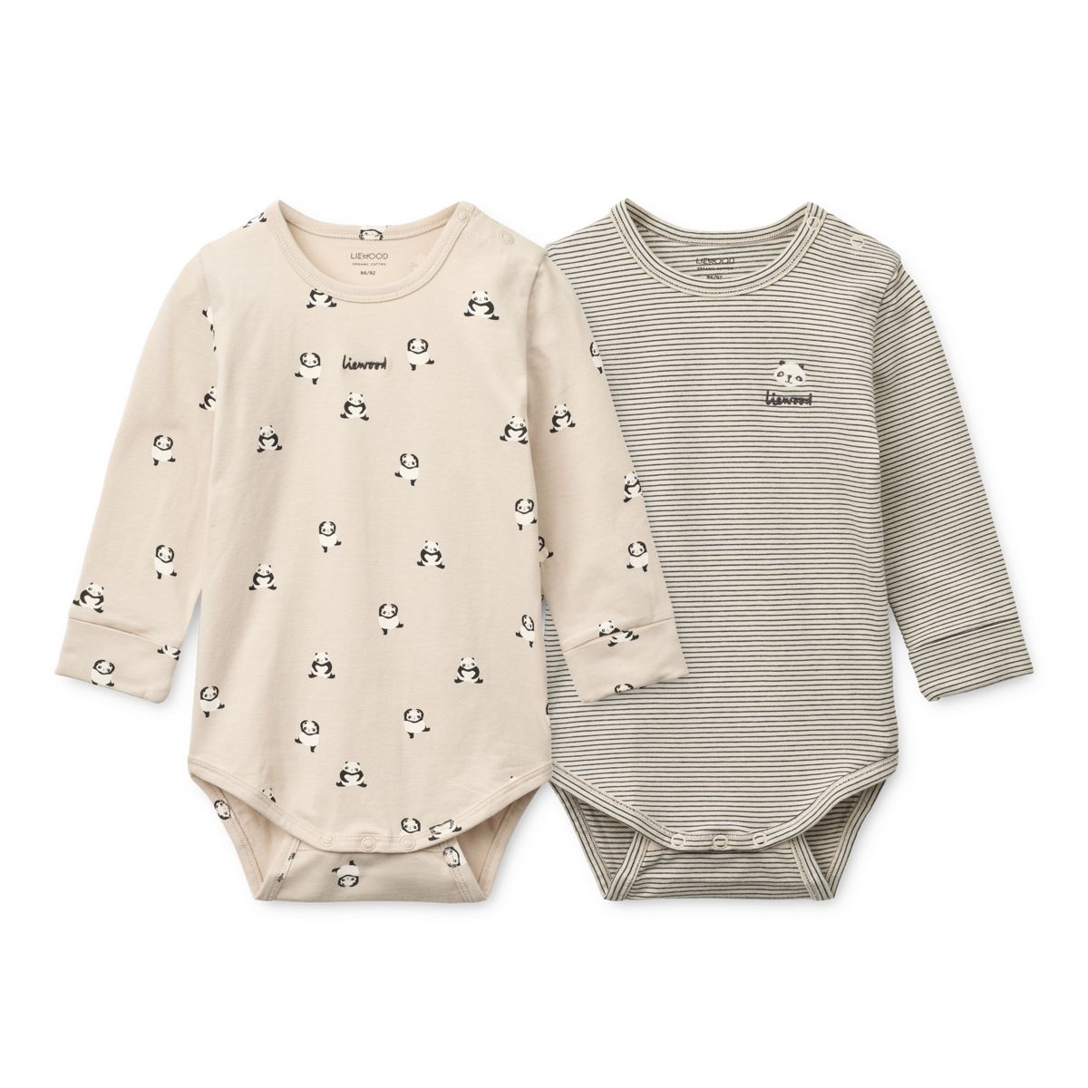 YANNI Grow Langærmet Body - Mini panda / Classic navy stripe / mix