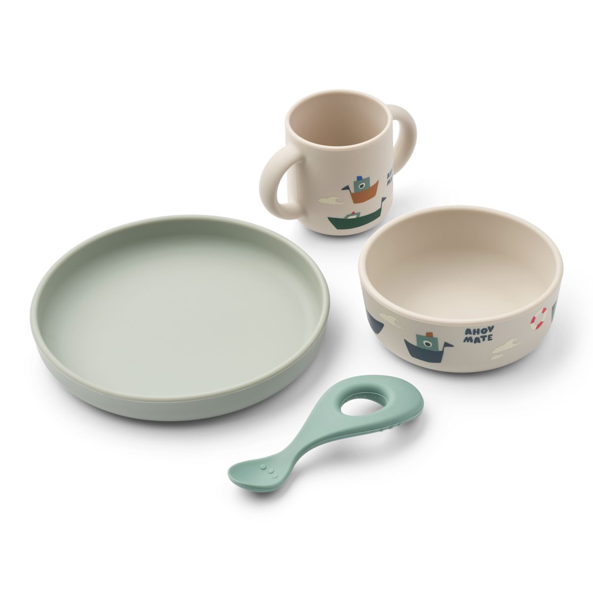 Liewood Vivi Silicone Tableware Set - Sailing / Sandy - TABLEWARE SET