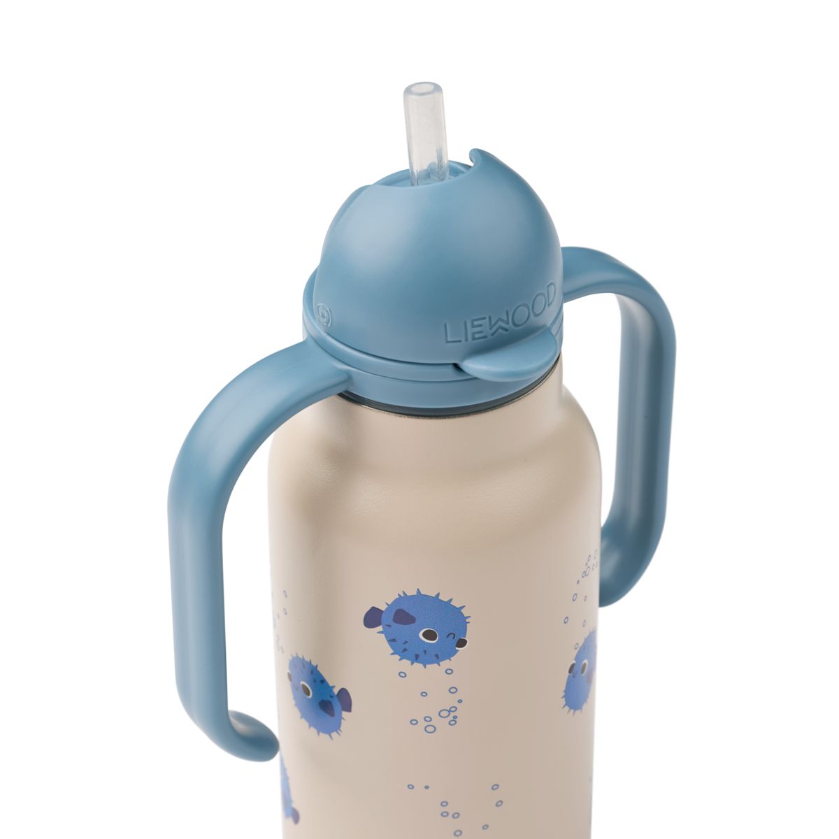 Liewood Kimmie Printed Bottle 250 Ml - Pufferfish / Sandy - WATER BOTTLE