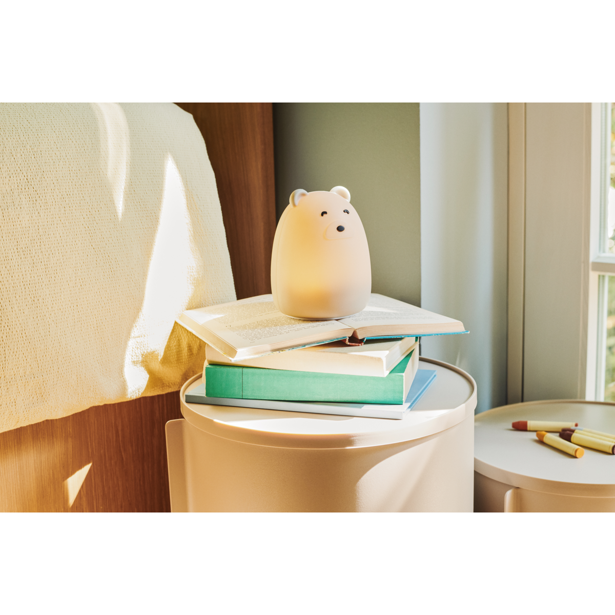 LIEWOOD Winston Natlampe - Mr bear dove blue - Bordlampe