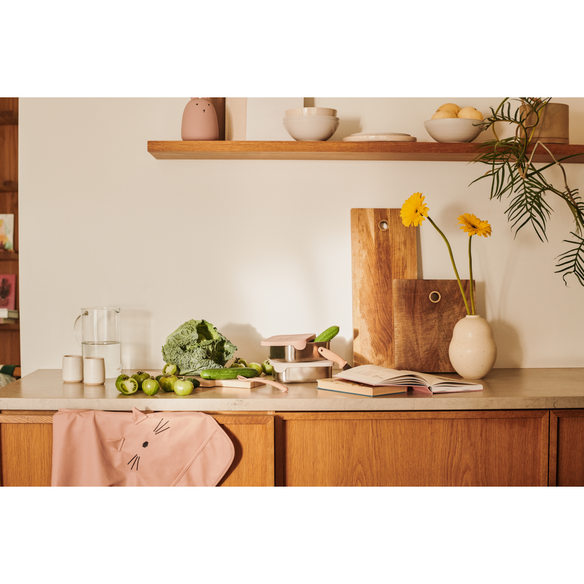 LIEWOOD Arthur madkasse - Cat dark rose - Madkasse