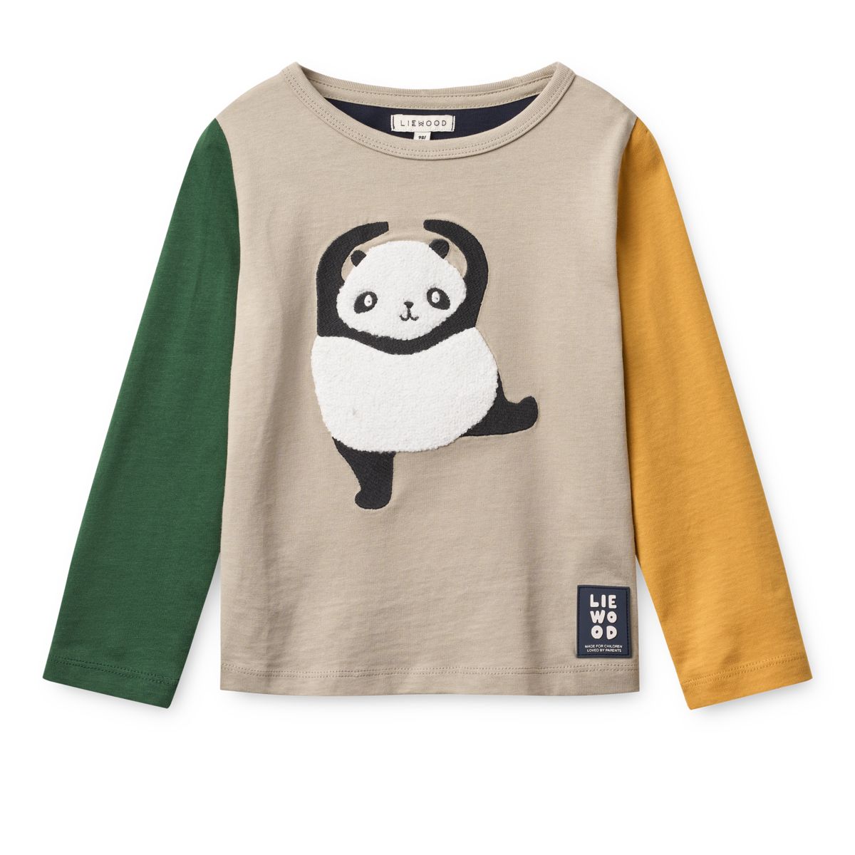 APIA Langærmet t-shirt - Panda / Mist / Classic navy multi mix
