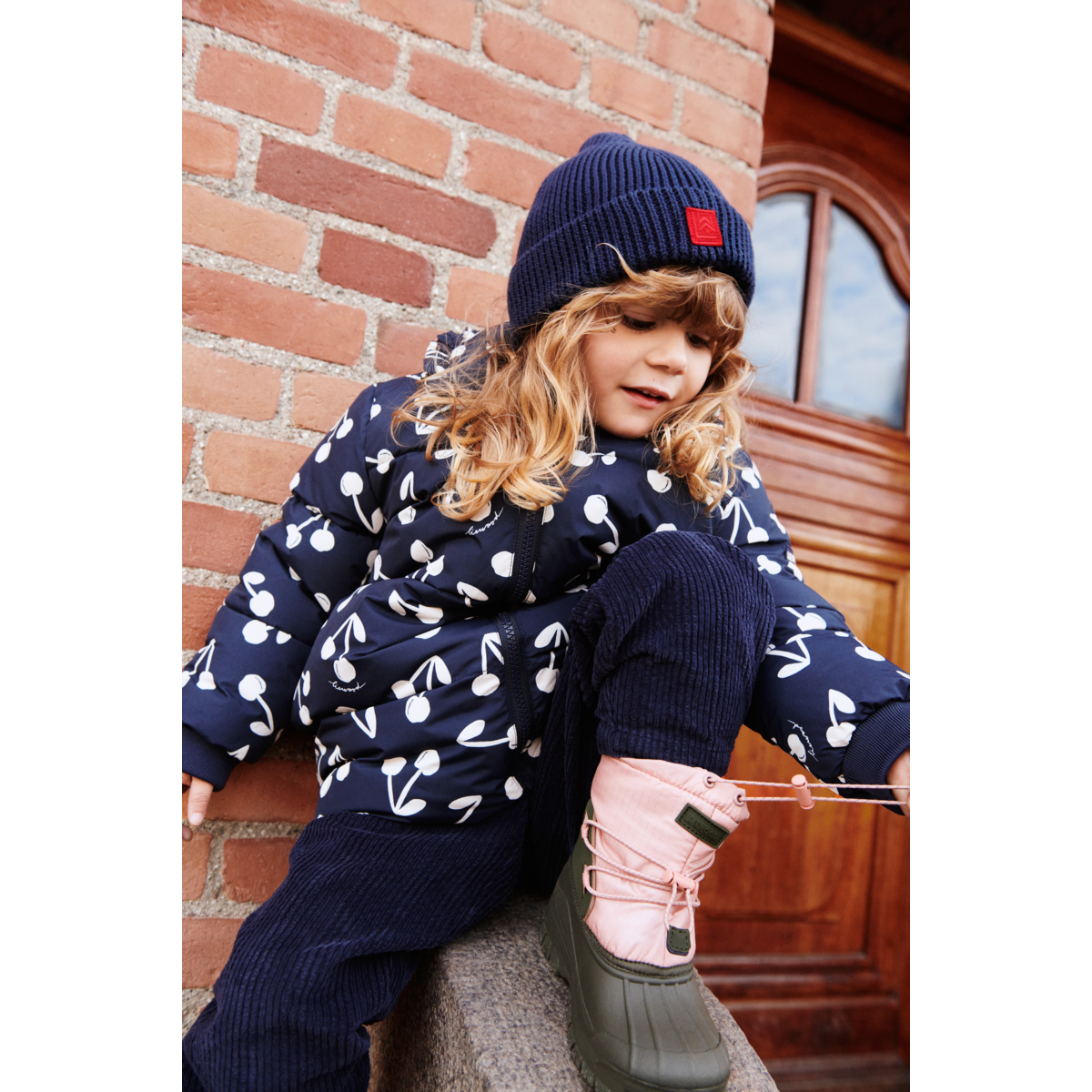 LIEWOOD ANEMONE Lang Jakke - Cherry blossom / Classic navy - Jakker