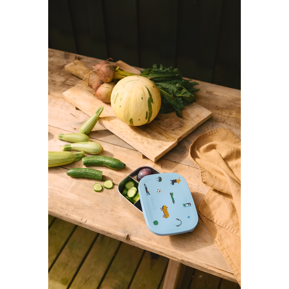 Liewood Arthur Lunchbox - Fun / Beach blue - LUNCHBOX